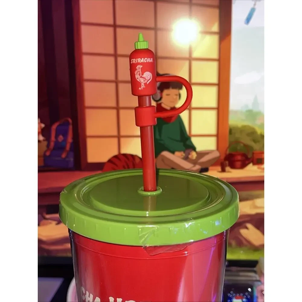 Sriracha Tumbler & 4 Socks Set Straw Crew Ankle Huy Fong Rooster Hot Chili Sauce